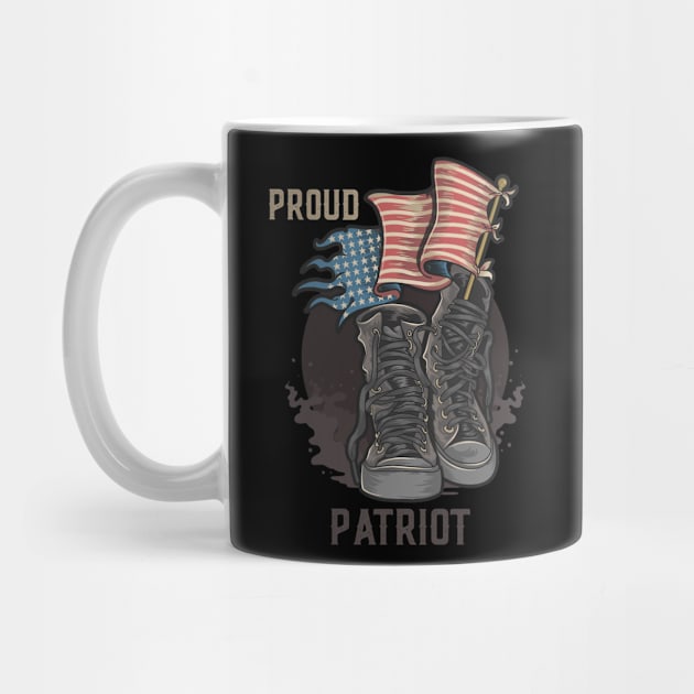 Proud Patriot Shirt - 4th of July Patriotic T-Shirt - Gift for Patriot - USA Flag Patriotism by RRADesign